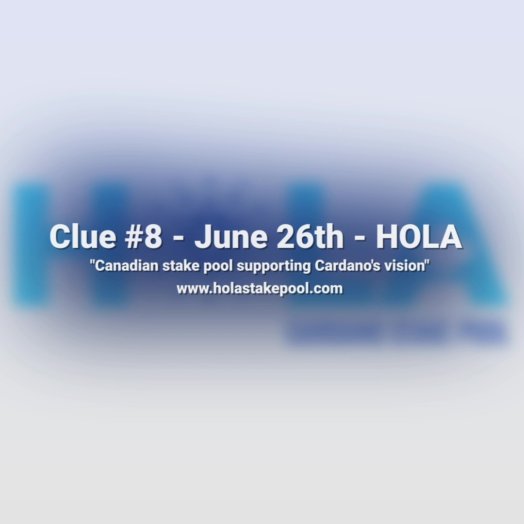 CCSPAssociation's tweet photo. Hola amigos! $ADA RUSH day #8. Visit HOLA's website for today's treasure hunt clues. Contest details at https://t.co/enGp6WNu3m https://t.co/cHWgAcE3xh
