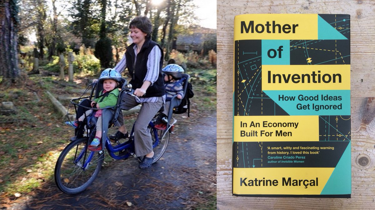 As a mother of twins, I'm *loving* this wry &amp; witty new book by the fab @katrinemarcal (this 'Family Bike' changed my life the day my kids turned one). It's high time to put the needs of all people and the planet at the heart of invention. So many good ideas to come...