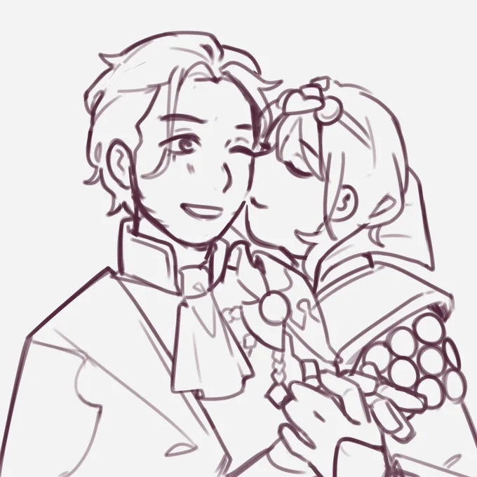 Gonna make a new thread for my Claudeleth sketches (not cuz I hate looking at my old art of anything haha) 
#FireEmblemThreeHouses #FE3H #FE風花雪月 #クロレス 