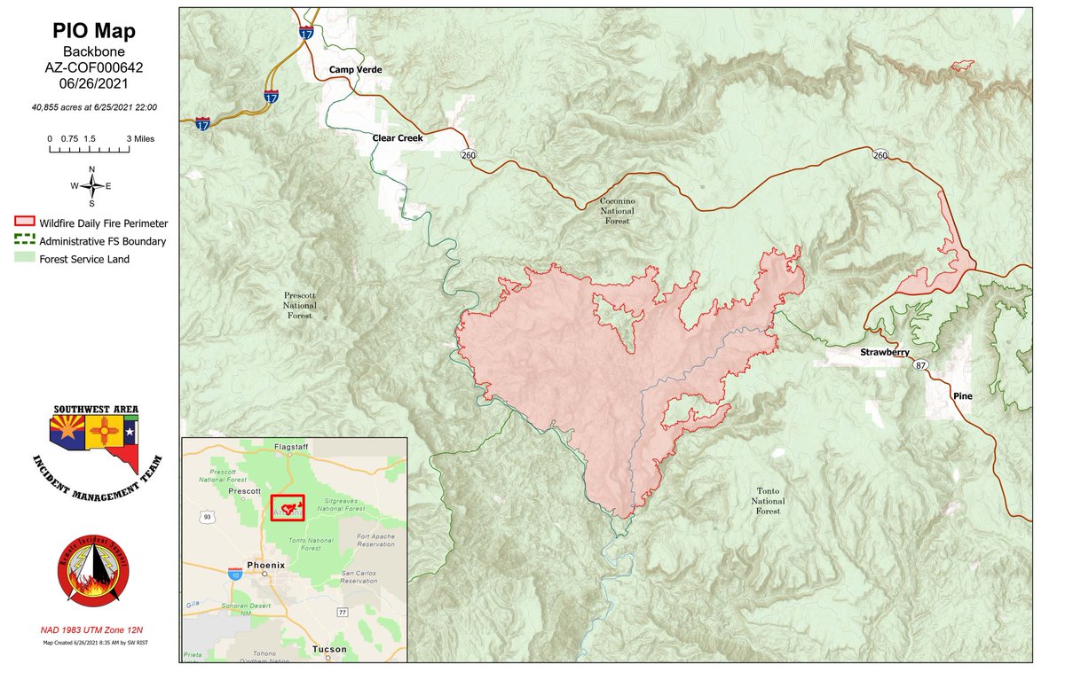 backbone_fire's tweet image. #Backbonefire2021 Public Information Map for June 26, 2021 inciweb.nwcg.gov/incident/maps/…
U.S. Forest Service - Coconino National Forest