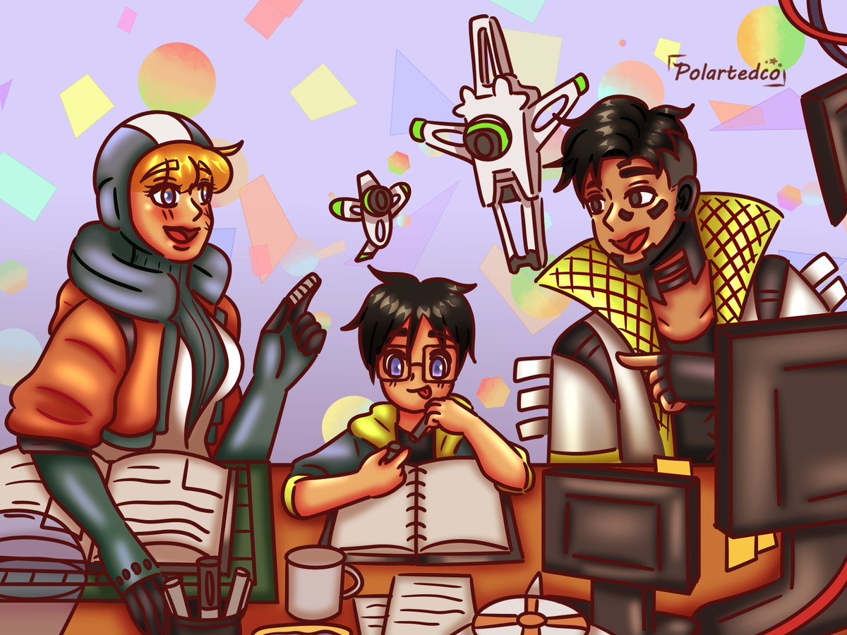 Series of what their kids would look like 7) Crypto x Wattson (Crypson)  This is the last pair for this series because i need to get ready for  #31DaysOfApex #ApexLegends #ApexLegendsFanart #Apex