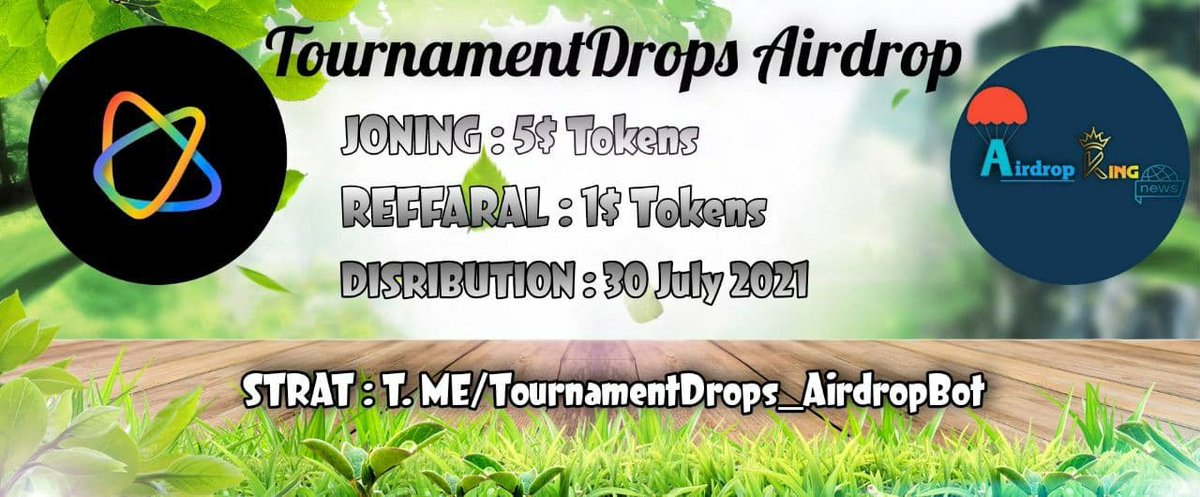 AirdropKingNews's tweet photo. New Airdrop: TournamentDrops Airdrop 
Reward: ~$5  tokens 
Rate: ⭐️ ⭐️⭐️⭐️⭐️
Market: Listing on pancakeswap
Remarks: Distributed on 30 july

🤖Bot Airdrop Link: https://t.co/2OeASuDIT1

More Info: https://t.co/ehDEyScUbF

✅Complete Social Media Task✅
#TournamentDrops #Airdrops https://t.co/OjRXomUCAk