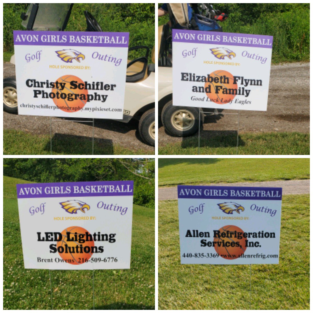 AvonGBB's tweet photo. The Avon Girls Basketball Program would like to thank all of our hole sponsors for their generous donations. Go Eagles! #JustUs #HEART https://t.co/MqlisrDhE7