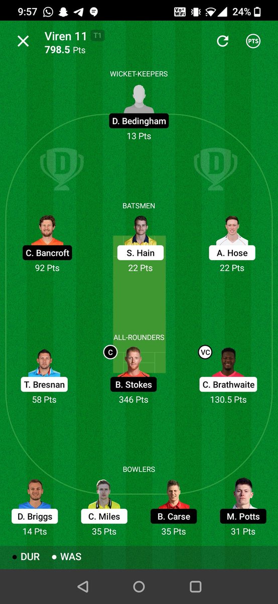 FantasycricPro's tweet photo. Stokes and Brathwaite, 😍🔥
Dropped G Clark for C Miles
#T20Blast https://t.co/qwhM9SRs8w