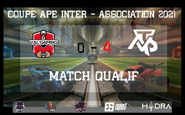 🏆Résultat du Dernier Match de Qualif

👏 <a href="/ValGaming17/">Val'Gaming</a> fini 3ème de cette Coupe APE 2021 GG a eux !

🔥 <a href="/tonaryesport/">Tonary eSport</a> passe en Finale affronter <a href="/DLTEsport/">DayLight ESC</a>