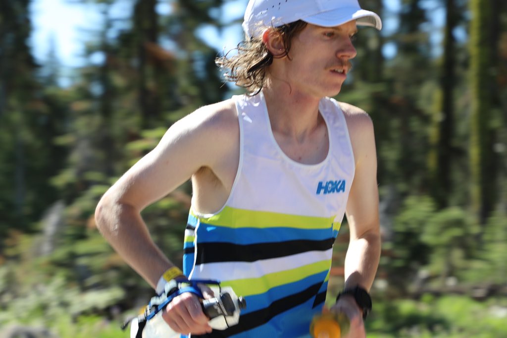 iRunFar's tweet photo. Jared Hazen comes into mile 30 in fourth looking a bit rough. He’s 13 minutes off the front. #WS100 https://t.co/RlIQjJdmgZ