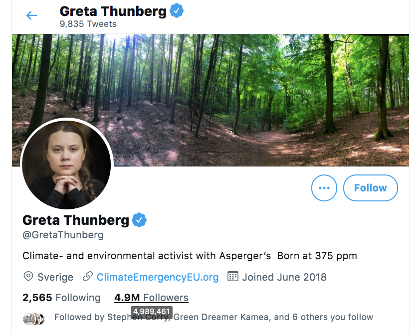 BillionairesForFuture Bots. Greta loves them, cherishes them. 3.95M of them for her. Lovely!Let's look just in last 12 fresh pages of followings, sorry, Bot followings:Greta needs More Bots!!