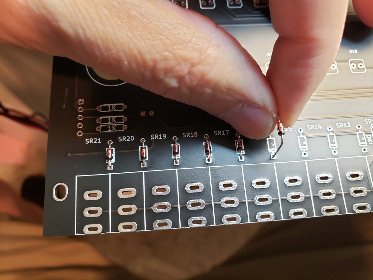 mark_lawler's tweet image. Starting the build of the #PiDP11 by mounting and soldering 37 diodes in place.  #RetroComputing