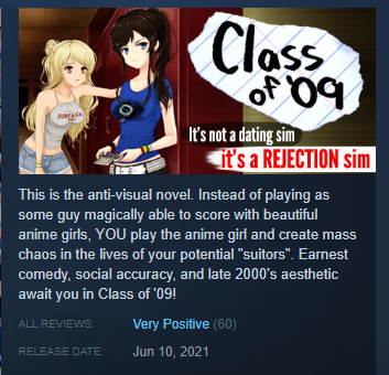 Class of '09  Now an ANIME! on X: One of the worst games ever