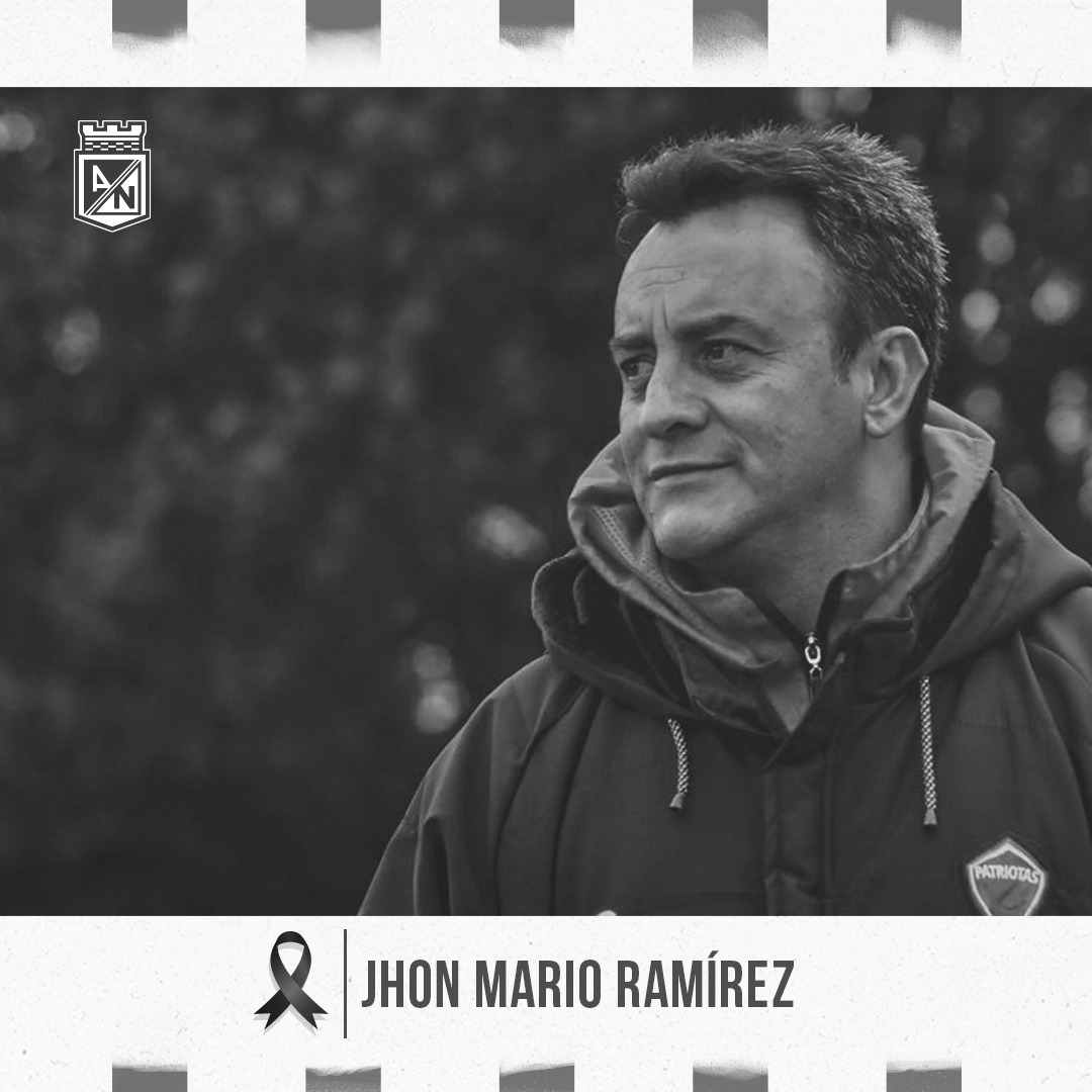 Lamentamos profundamente el fallecimiento de Jhon Mario Ramírez, quien se venía desempeñando como entrenador de @patriotasboySA. Enviamos nuestras condolencias a su familia, allegados y a Patriotas Fútbol Club.