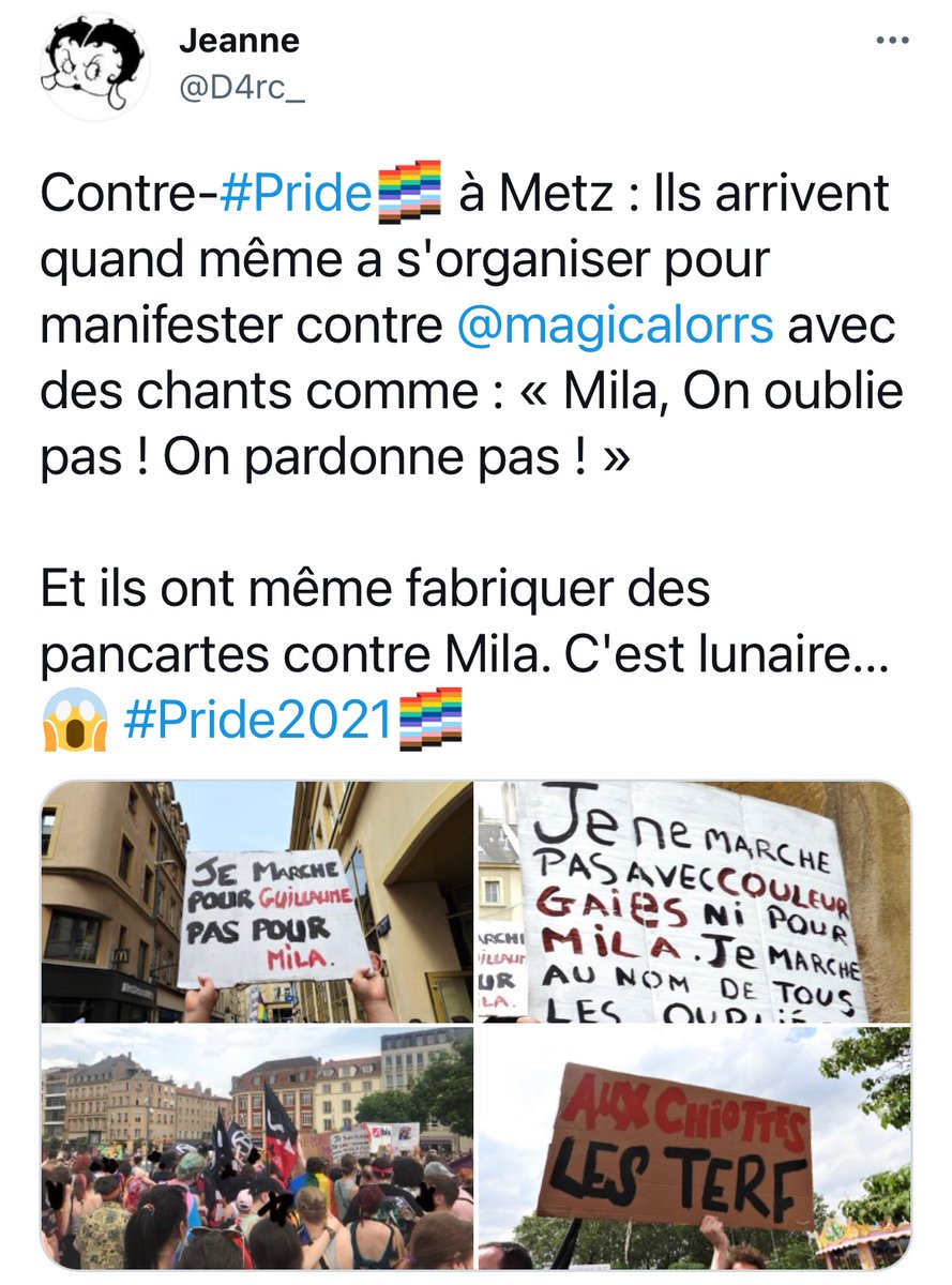CarolineFourest's tweet image. Quand la bêtise soumise se transforme en haine de soi.
Si des homophobes fanatiques pouvaient nous brûler en place publique, ils tiendraient les torches au nom de l’intersectionnalité. 
#Mila
#MarcheDesFiertes 
@magicalorrs