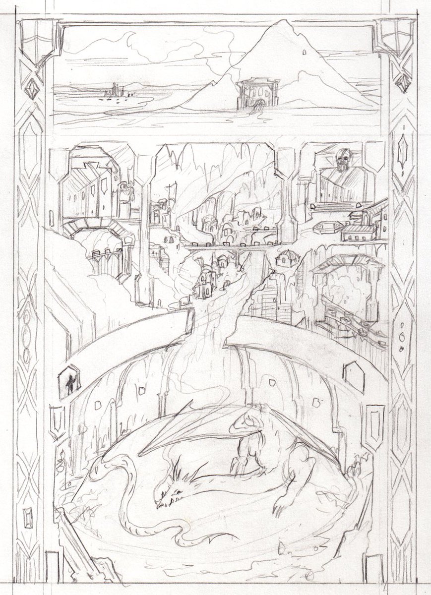 Erebor- sketch vs final 