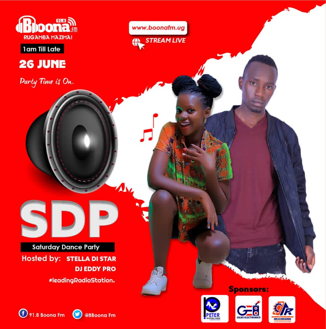 BoonaFm's tweet photo. Up next: #BoonafmSDP with @stelladistar and @DjEddiePro from 10pm - 1pm.
Prepare your Dancing shoes ๐๐๐... We gonna move u process by process... ๐บ๐๐บ๐๐บ#RugambaMazima
Graphics๐ผ๏ธ by @Krissjaykityo1 . https://t.co/plhpyNtQg6