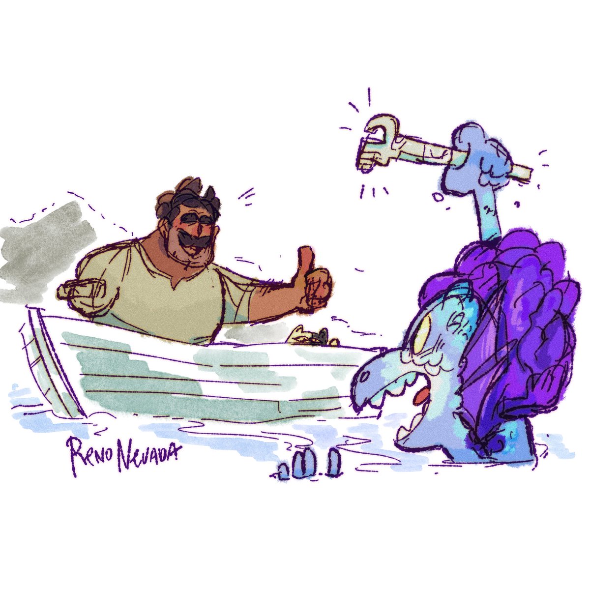 YodelBoogie's tweet photo. a father and his fish son also IM OBSESSED I LOVED #Luca SO MUCH MY HEART HURTS https://t.co/auNt3R8T74