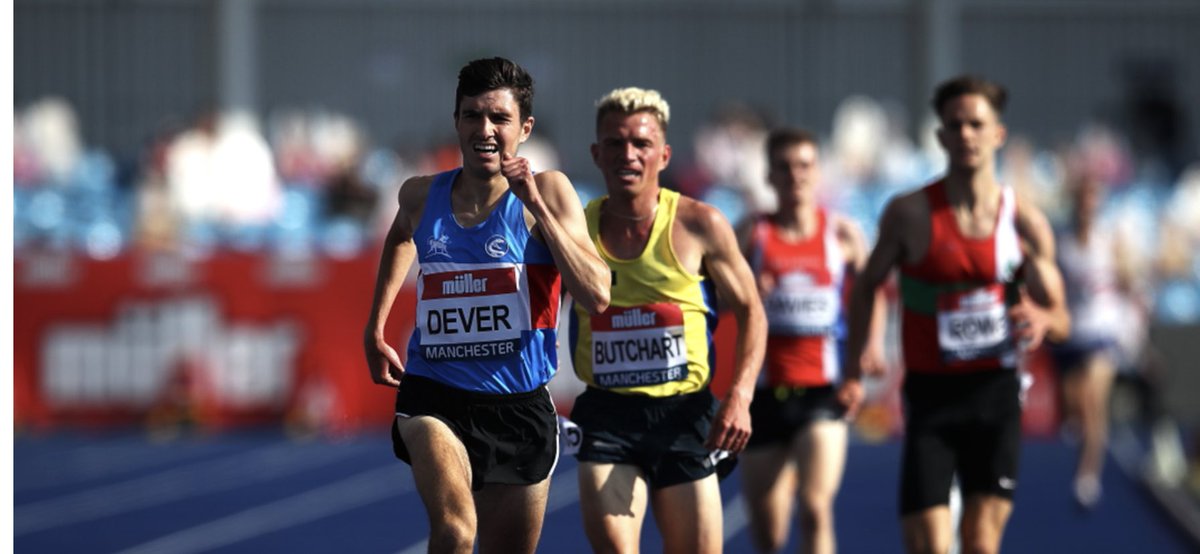 NCAA 10,000m champion Pat Dever won the 5000m with a 2:26 final kilometre and 55 last lap in 13:37.34. Andy Butchart was second in 13:38.16 to confirm his Olympic place as he already had the qualifying mark. Jack Rowe was third in 13:38.81 #MullerBritishChamps