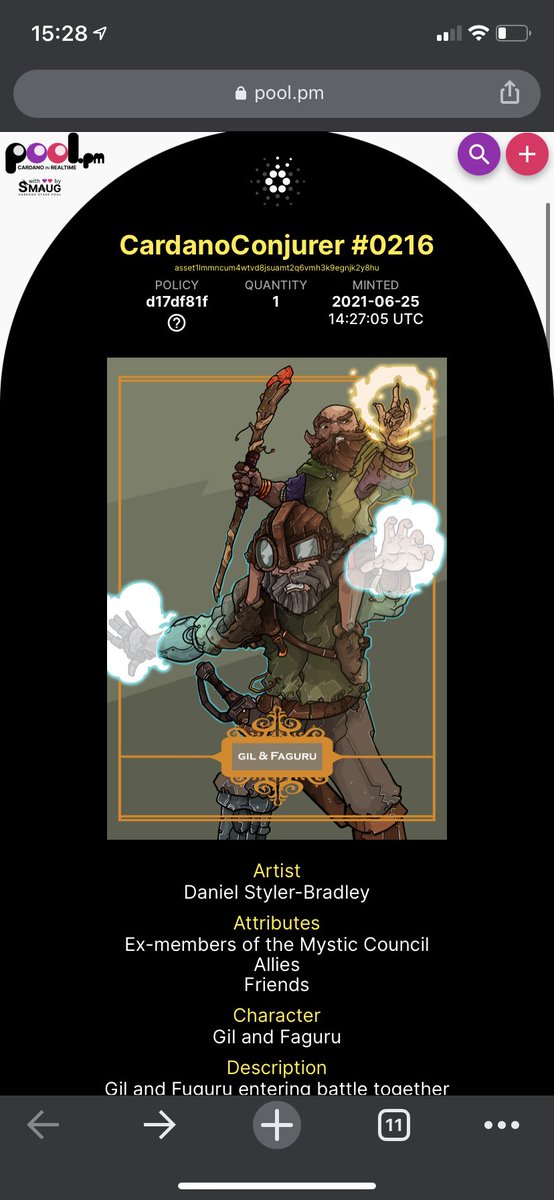 CardanimeCoins's tweet image. We got Gil and Faguru from the @CardanoConjurer drop!! The world building and lore are incredible and the launch animation was 🤯