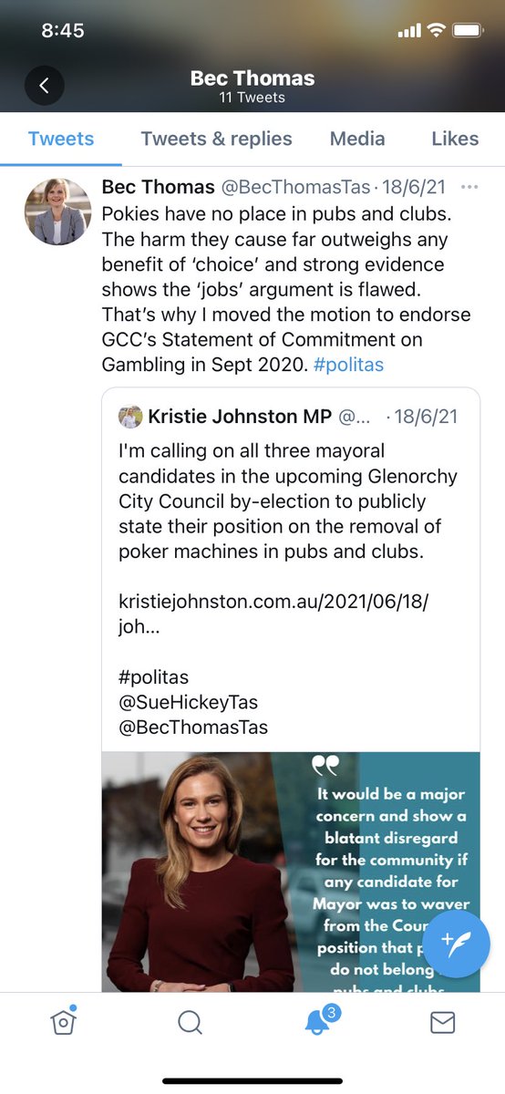 Bec Thomas MLC tweet media