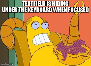 overflow_meme's tweet image. TextField is hiding under the keyboard when focused stackoverflow.com/questions/6811… #androidcomposetextfield #androidjetpack #androidjetpackcomposelist #androidjetpackcompose