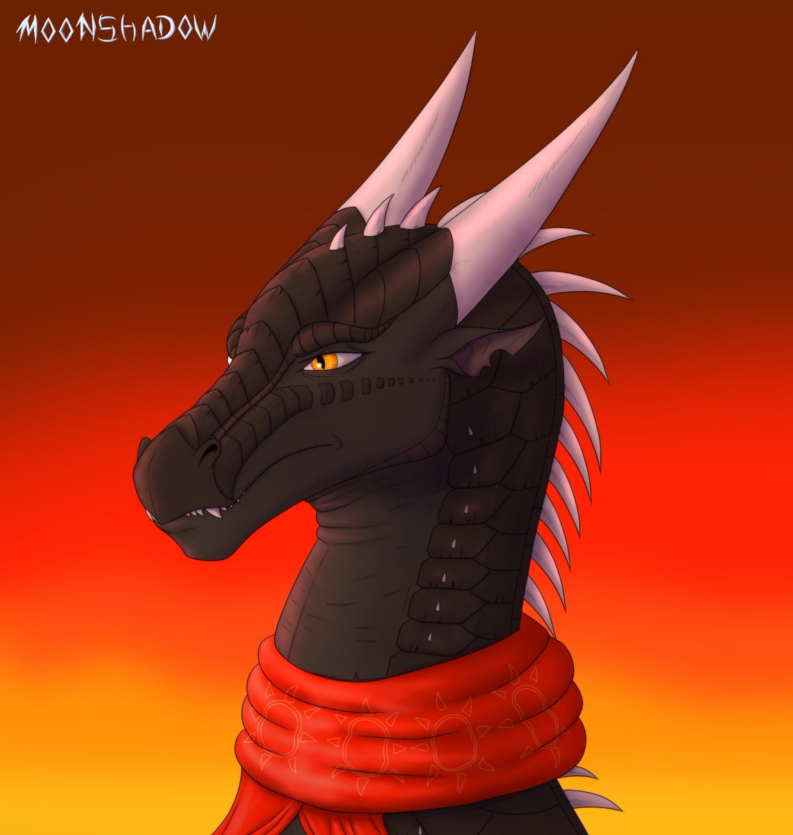 MoonShadowAsta1's tweet photo. #ArtistOnTwitter #WingsOfFire #wof #dragon #nightwing #Sandwing #comission 

Art for VK user, featuring three characters: Varanus the SandWing, Tormentor and Plunderer - the nightwings. https://t.co/3a13IRLg1A