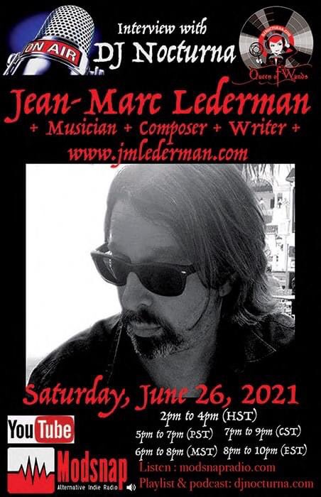djnocturna's tweet photo. Tune in to the Queen of Wands on @modsnapradio my guest is Belgian composer, producer & musician #JeanMarcLederman #Modsnapradio
https://t.co/sUHO6pFXAs at 2pm (Hawai’i Standard Time ) #DJNocturna @Chiasm_music @copint https://t.co/Qkry5vGidB
