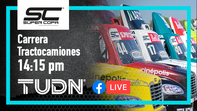 TUDNMEX's tweet photo. 💥👊🏻Emociónate con los Tractocamiones @freightlinermex EN VIVO por TUDN
¿Qué pilotos seguirán sumando puntos en este campeonato?😱
@SuperCopaMex #SCenSLP #SCenTUDN #SuperCopaMex https://t.co/JvshiCPrHt