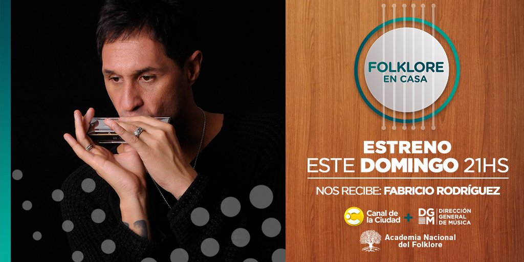 En nuestro programa Nº 25 de Folklore en Casa, 2° temporada, nos recibe Fabricio Rodríguez, cantautor y virtuoso armonicista argentino. 
👉 Domingo 4-7, 21h
👉 <a href="/Fabri_Rodriguez/">Fabricio Rodriguezok</a>
👉 Conduce <a href="/vickycasaurang/">Victoria Casaurang</a>
👉 en el <a href="/CanalCiudadBA/">Canal de la Ciudad</a> 
<a href="/FolkloricaFM987/">Radio Nacional Folklórica FM 98.7</a> <a href="/eavogadro/">Quique Avogadro</a> <a href="/jmbeati/">Juan Manuel Beati</a> <a href="/xavierzaballa/">xavier zaballa</a>