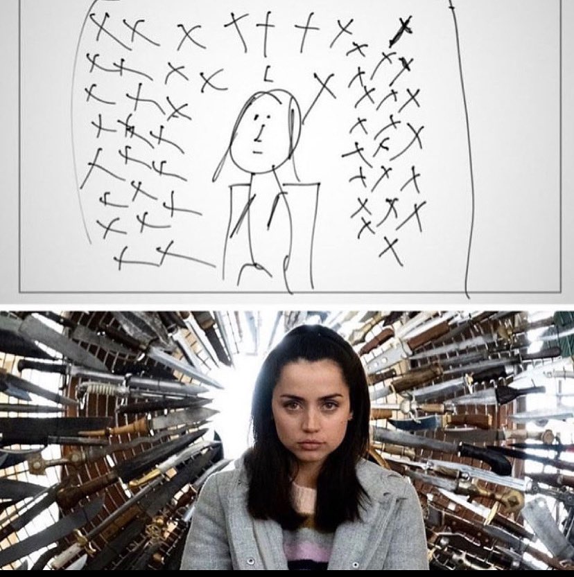 Ryan Johnson’s storyboard vs the final frame in #knivesout       استوری‌برد رایان جانسون بالا و قاب نهایی پایین: در فیلم چاقوکشی… حتی اگه نقاشی‌تون خوب نیست، باز بهتره استوری‌برد فیلمتون رو بکشین.. فرق هم نمی کنه اگه فیلم کوتاه باشه یا بلند… بدون استوری‌برد پشت دوربین نشینین