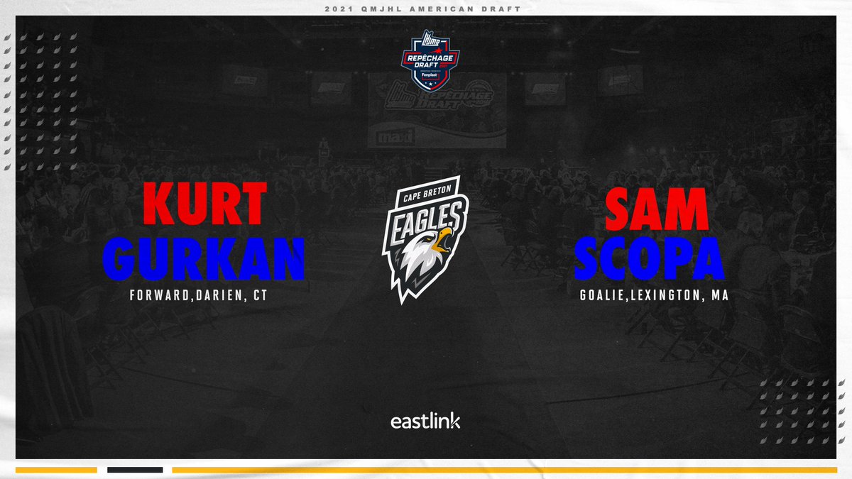 CBEHockey's tweet photo. The Cape Breton Eagles have selected Kurt Gurkan &amp; Sam Scopa in the QMJHL's American draft! https://t.co/wXctyC2onX