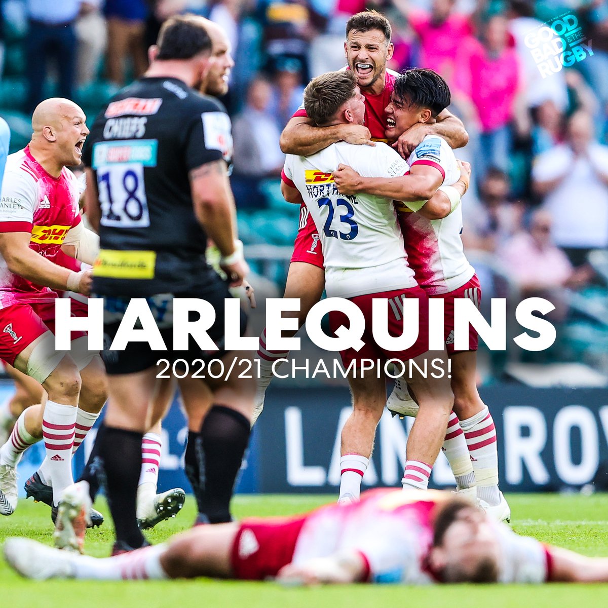 GoodBadRugby's tweet photo. 🏉  Harlequins! Your 2020/21 Premiership rugby champions! 🥳🔥 https://t.co/oOPjaKpnbQ