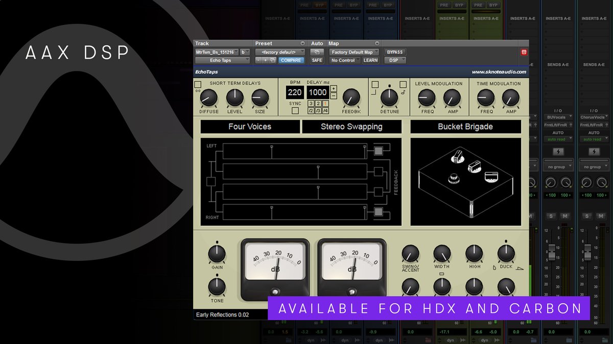 AvidProTools's tweet photo. History of delay. Modulation and pitch shifting, rhythms and swing, diffusion — Echotaps by SK Note
▶️ https://t.co/o64WRwi9xn
Available as AAX DSP for HDX and Carbon
#echotaps #sknote #aaxpluginpick #aax #dsp #plugins #protools #music #avid https://t.co/R5osrklbH8