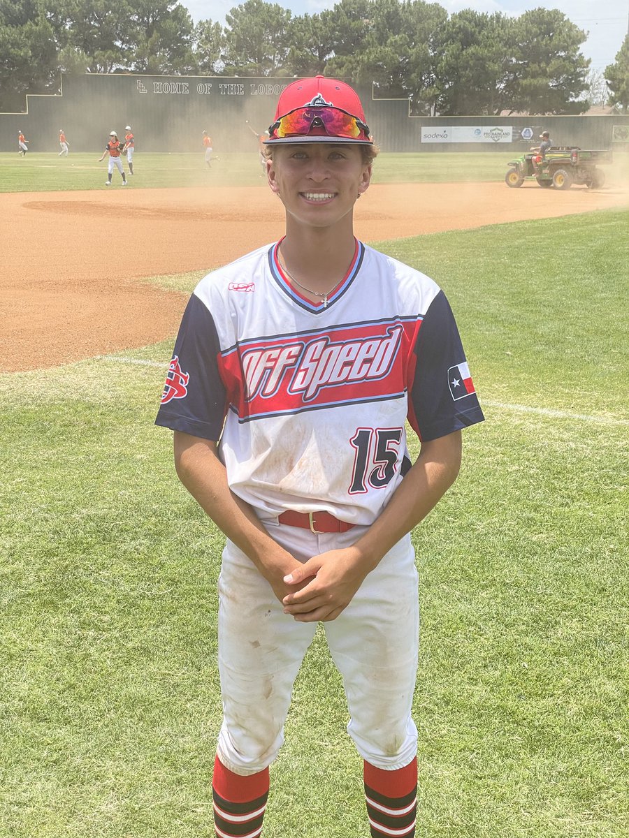 F: <a href="/OFFSPEEDATH/">OFF-SPEED ATHLETICS</a> Blue 8, Lubbock Heat 8
PoG: Jackson Jolly 4-5, 2 2B
Hitter: Jeremiah Gutierrez 1-4, 2B, 3 RBI