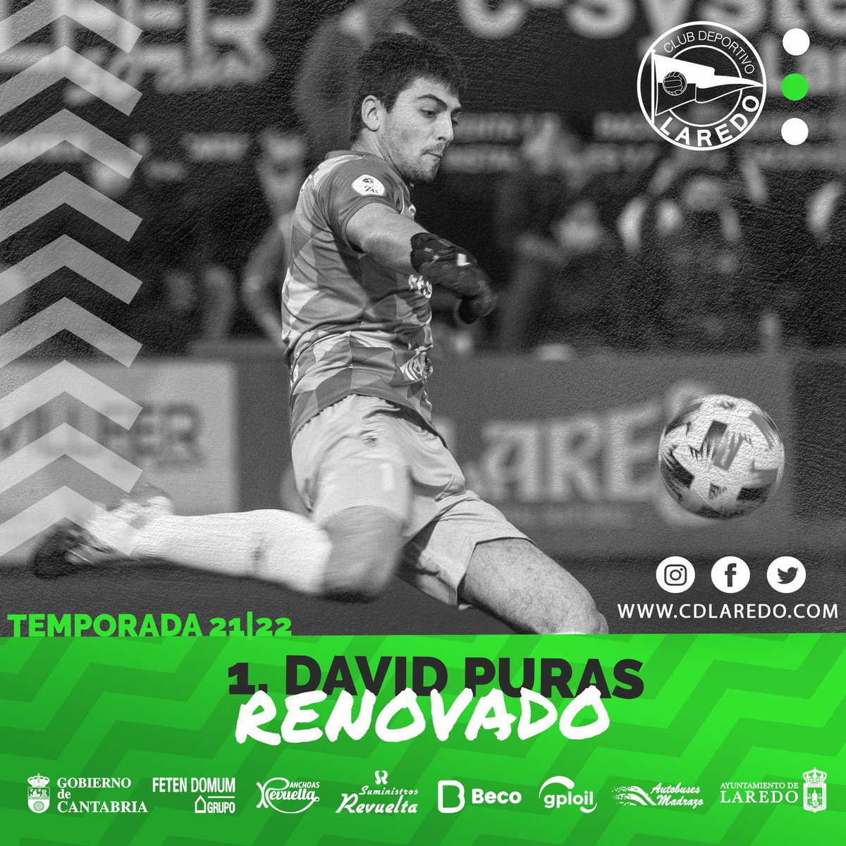 CDLaredo's tweet photo. 1. David Puras | @DavidPuras 

4️⃣Temporadas en el primer equipo. 

Varias campañas siendo mejor portero Liga Cántabra.

Debut en Segunda B, parando 2 penaltis, 3 puntos decisivos para permanencia.

20/21 Permanecía 2 B 
19/20 🥇 Liga + Ascenso
18/19 🥈 Liga

#CDL #CDLaredo #2RFEF https://t.co/yXyRcQ9gOe