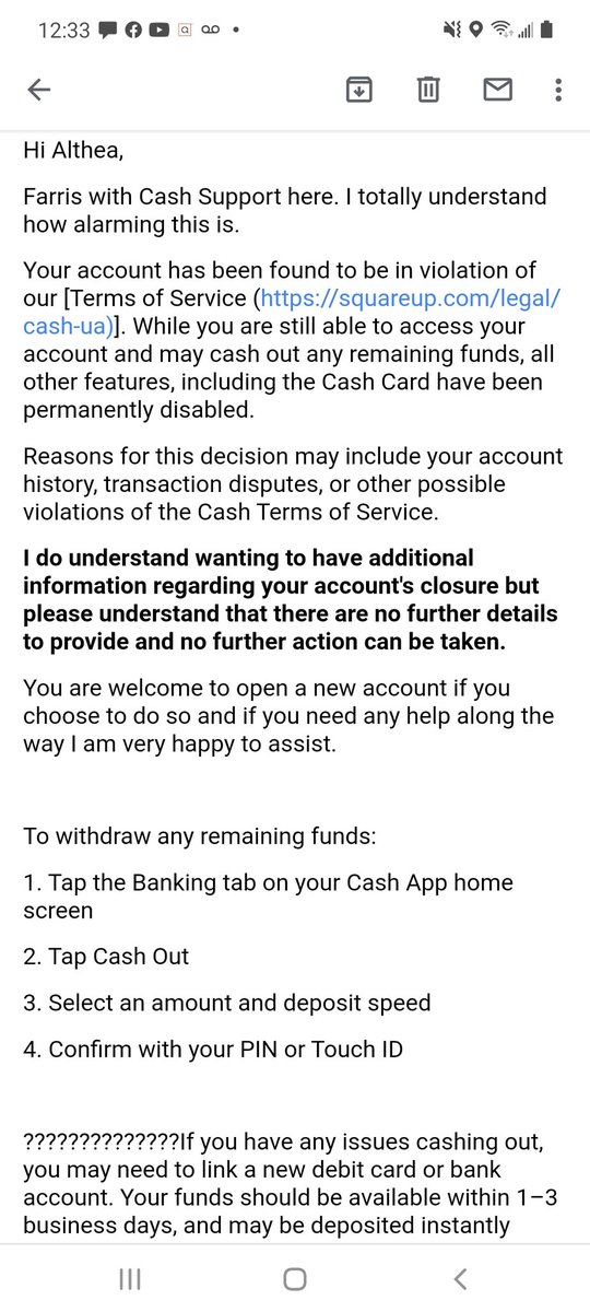 thea8p's tweet photo. @CashApp I was literally so proud of my cashcard that I will now never get to use. #cashappbitcoin #CashappIsTrashapp #WorstEWallet #NEVERUSE CASHAPP
5 days ago singing your praises encouraging people to get their own-> and then you turn around and do this to your customers. 🗑. https://t.co/rtMLETy8Br
