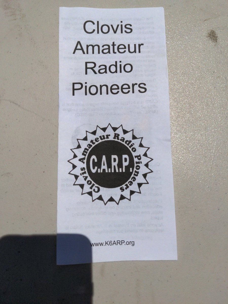 n9iz's tweet photo. #ARRLFD with my new friends at Dry Creek Park in Clovis, CA. https://t.co/qZe7yf0DDw