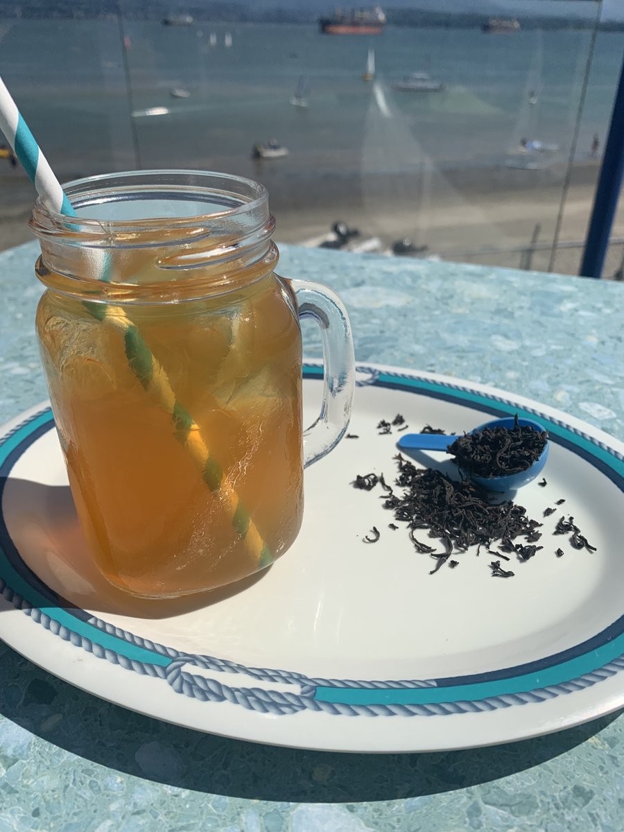 GalleyPatio's tweet photo. Heatwave!!! Cool off at Jericho Beach with a glass of Galley Olde Fashioned Iced Tea. It's cold steeped with English Breakfast tea for for 48 hours, and flavoured with lemon juice and cane sugar. #vancouverheatwave #vancouverpatio #jerichobeach #vancouversummer https://t.co/njHYDrknXM