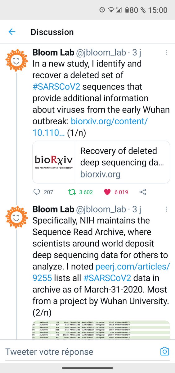 FrenchJeanGuy1's tweet image. @jbloom_lab
@Curiolog
Rien n'est encore sûr mais éléments et interrogations s'accumulent

Article déjà joint au thread, un pavé lancé pa #BloomLab qui recense l'évolution de virus et de protéines

Le remonter pour accéder au long
➡️thread🇺🇸via @jbloom_lab