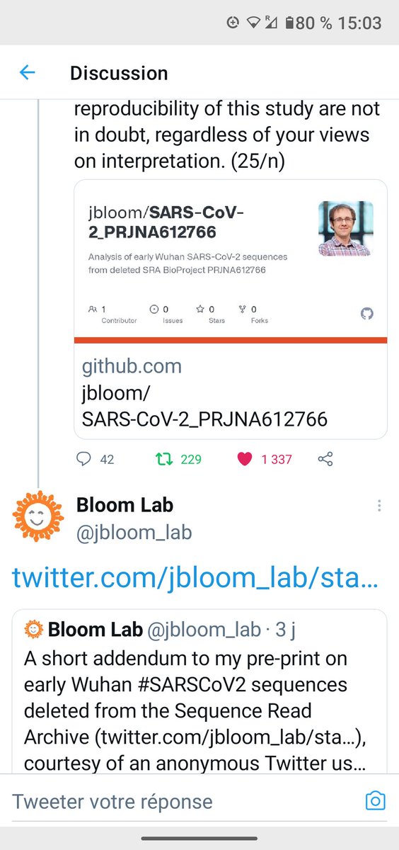 FrenchJeanGuy1's tweet image. @jbloom_lab
@Curiolog
Rien n'est encore sûr mais éléments et interrogations s'accumulent

Article déjà joint au thread, un pavé lancé pa #BloomLab qui recense l'évolution de virus et de protéines

Le remonter pour accéder au long
➡️thread🇺🇸via @jbloom_lab
