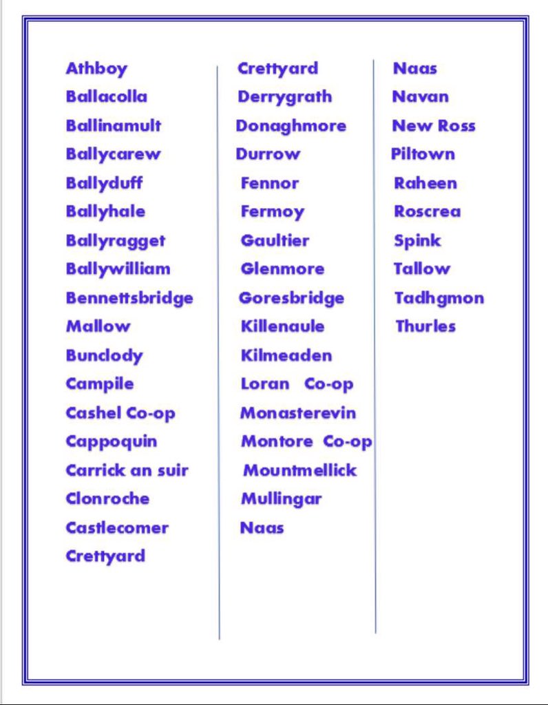 HoseHandy's tweet photo. List of all store locations currently selling #Handyhoseholder 🐄🤠 With more stores to be added in the coming weeks 🤐 You can buy them in store or online through our insta or the @GlanbiaConnect website , save your back the hassle and buy one now 🤝🙌🙌 https://t.co/VRK3Wp6XBn