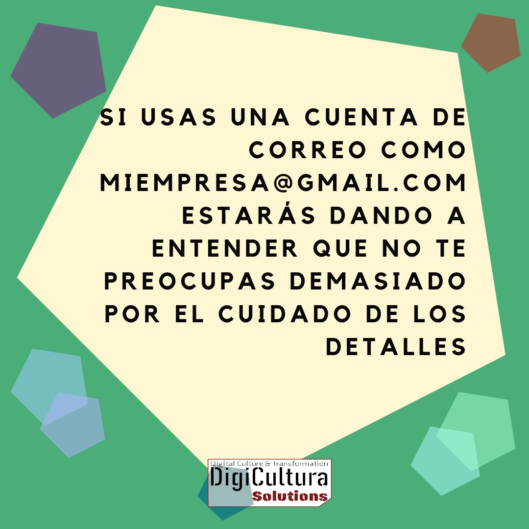 DigiculturaSol's tweet photo. Correo corporativo.
Una dirección personalizada es el primer paso para dar una imagen de profesionalidad. 
Si usas una cuenta de correo como miempresa@gmail.com estarás dando a entender que no te preocupas demasiado por los detalles.
#solucionesintegrales #digitalizacion https://t.co/rlE9OANeFY