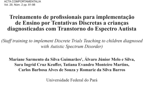 EcceInct's tweet photo. Artigo de pesquisadores vinculados ao #inctecce investiga e eficiência de um pacote de ensino para treinar profissionais a implementar ensino por DTT de repertório em crianças diagnosticadas com TEA.

https://t.co/OReKmuwp4j

#pesquisabr #tea #dtt #treinamento https://t.co/592TxGc3S0