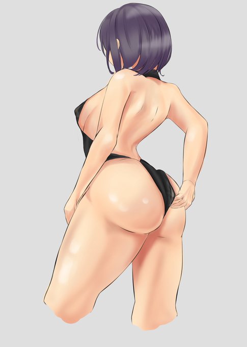 #イラスト #背中 
イラスト練習
後ろ姿の練習です。
背中、お尻の形や色の付け方の研究中。。。 