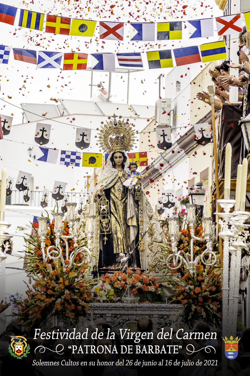 Cartel de los Cultos a la Stma. Virgen del Carmen 2021 
Autor: Juan Antonio Vela Navarro