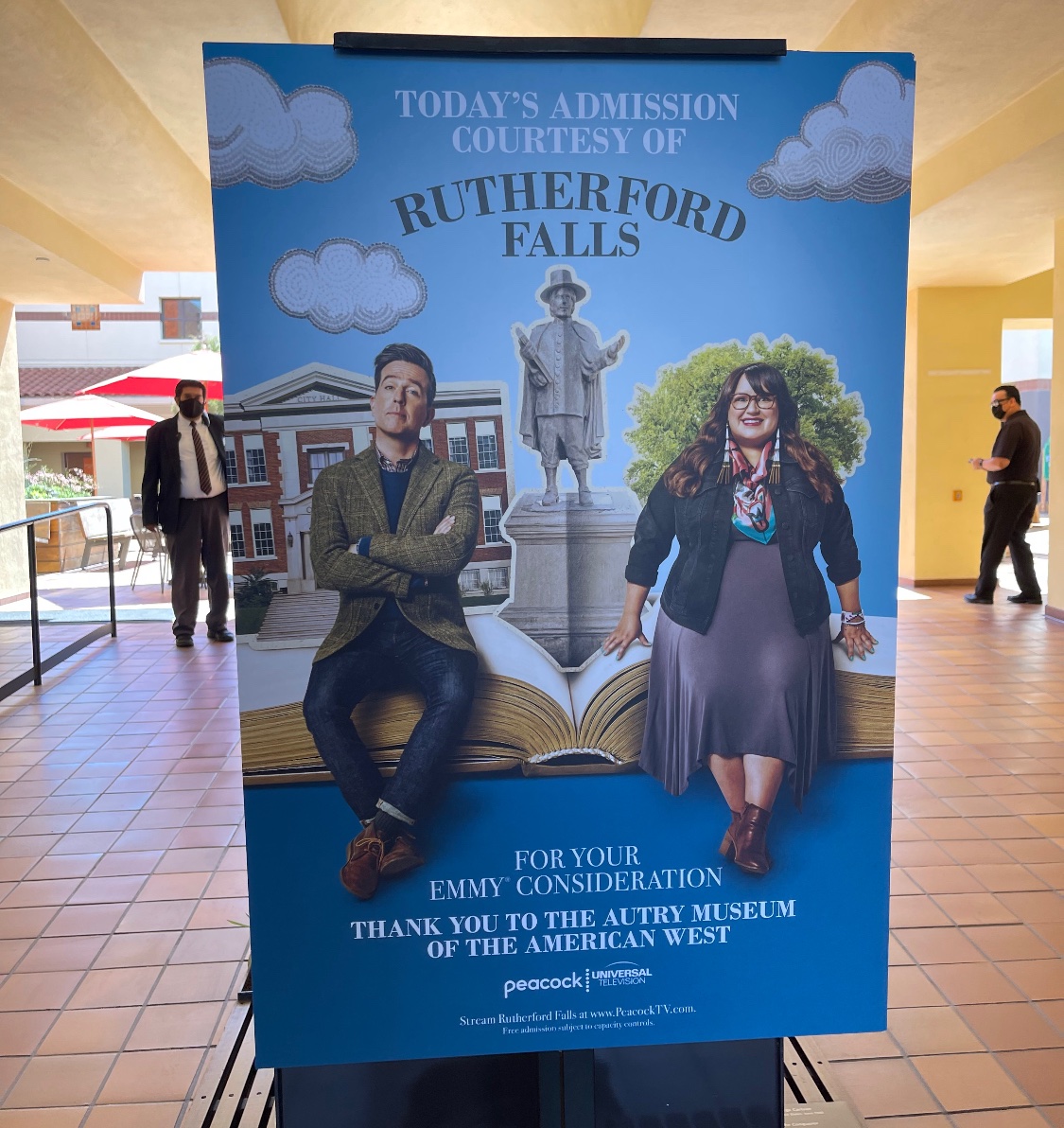 Today admissions free at the @TheAutry, compliments of #RutherfordFalls #FYC event! Hung with the lovely @edhelms @Jesseleighh1 @DustinWMilligan!  Multiple times Native folks of all ages came up to tell us how much they enjoyed the show and what it meant to them. ❤️😭🙏🏽🤞🏽🤞🏽