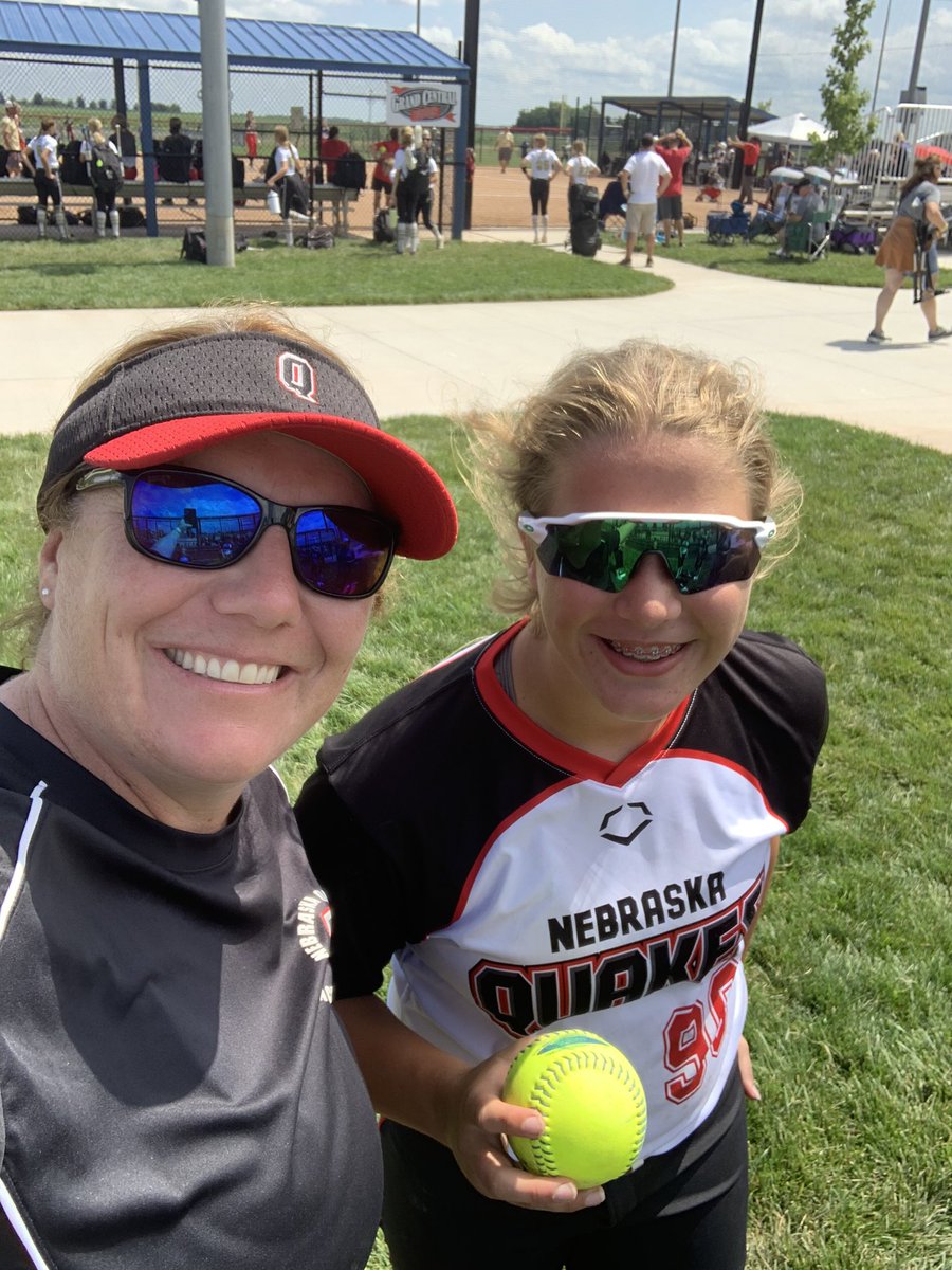 NEQuakesTaylor's tweet photo. 💣diggity for #99 &amp; heck of a job pitching by Campbell!  The battle is on!  Let’s go ladies ♥️🖤 https://t.co/mEI8BIPmf0