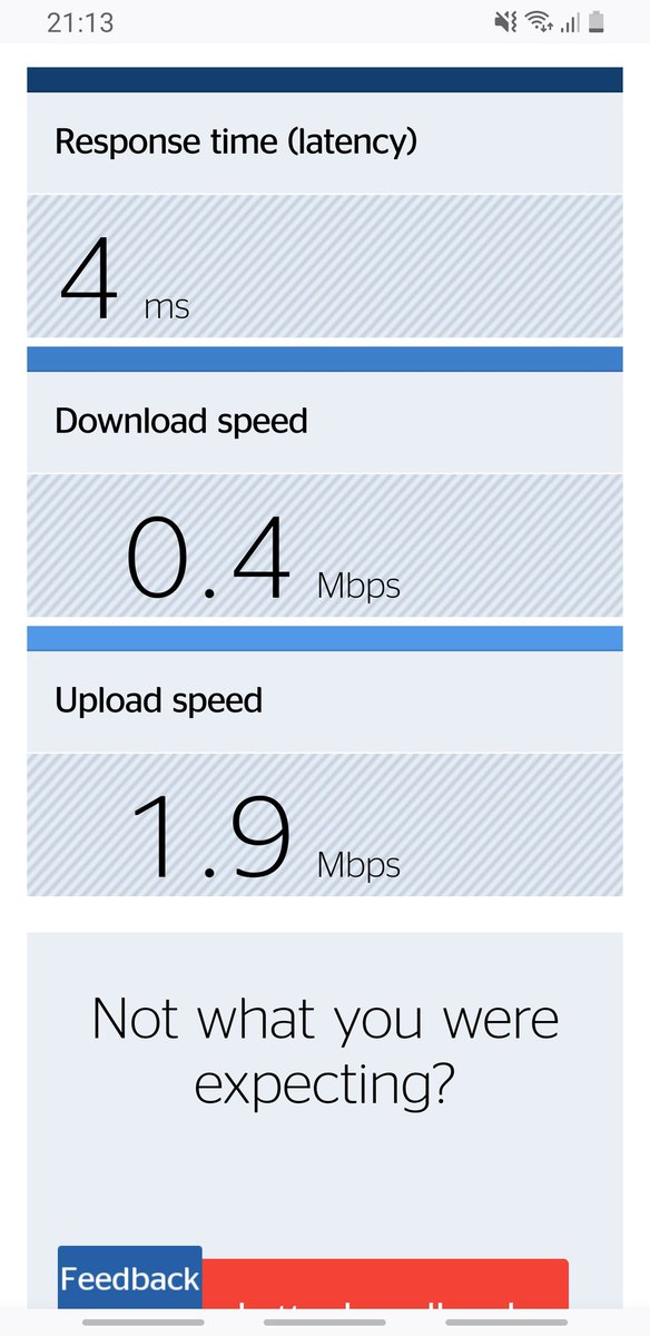 JaseRowley's tweet photo. @virginmedia nice.. 0.4MB for last couple of days, I paid for 200MB, 99% slower than what I paid for, how wonderful! All £38 for 0.4MB, amazing deal... too bad I have to leave you after more than 8 years with you #virginmediadown #broadband #breakup #virginmedia https://t.co/Ra1ndnGtX3