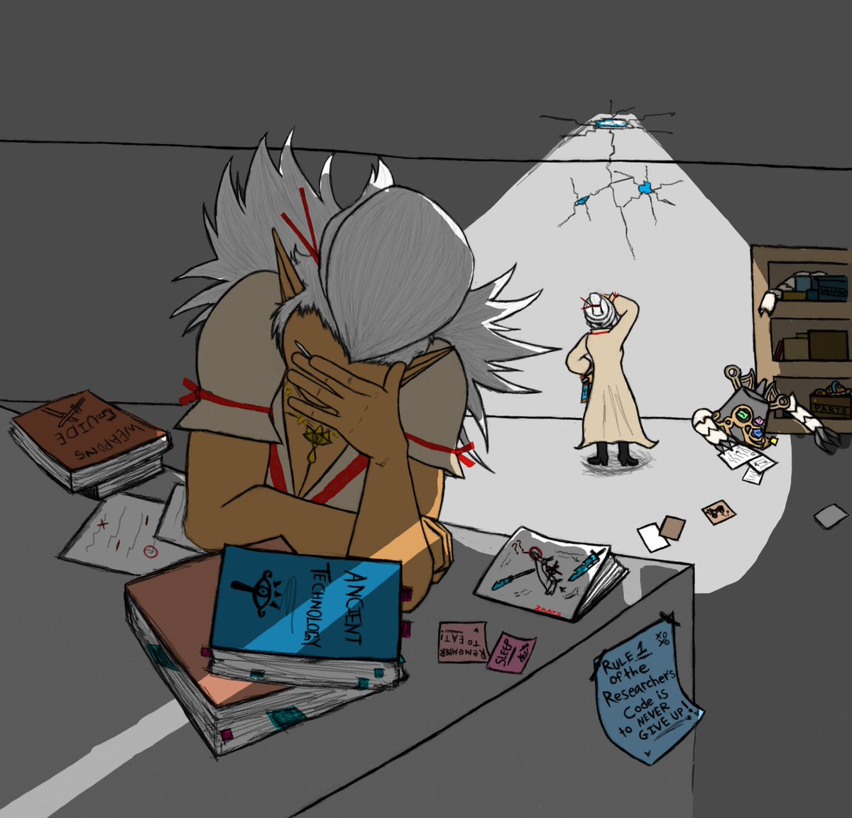 GalacticZyrus's tweet photo. Purah tests out the Stasis Rune... || #purah #robbie #YoungRobbie #YoungPurah #AgeofCalamity #HyruleWarriorsAgeofCalamity #LegendofZelda https://t.co/4STVTi5dnh