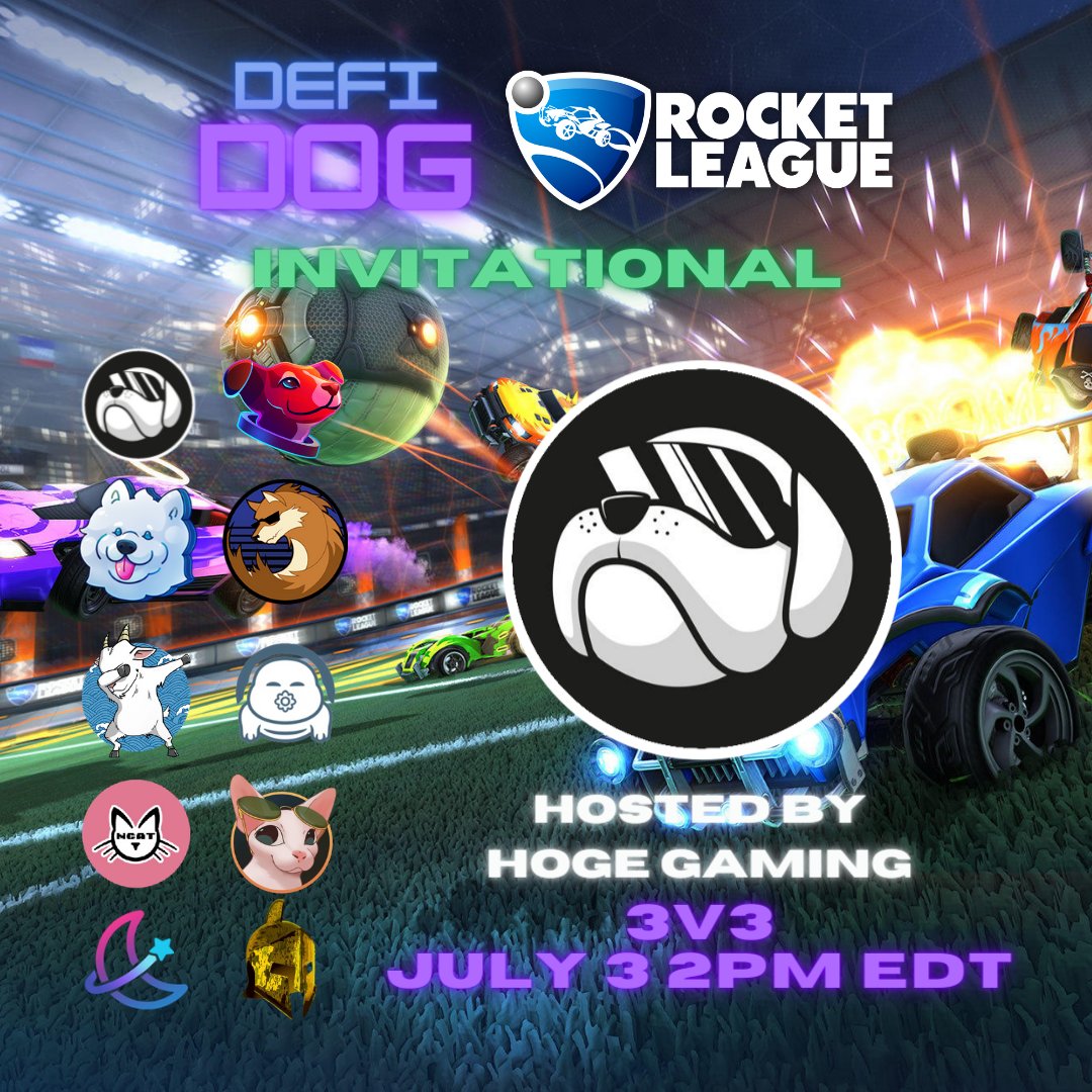Hey Floofers! We're VERY excited about this upcoming event - <a href="/HogeGaming/">🎮HOGE Gaming</a>, $SNOWGE, and 11 other DeFi tokens battling it out to find the most capable dog in the Defi Dog Invitational!

See you on 7/3 ❤️❄️🐶

#bsc #defi #polygon #snowgecoin #rocketleague #hoge #crypto #tournament