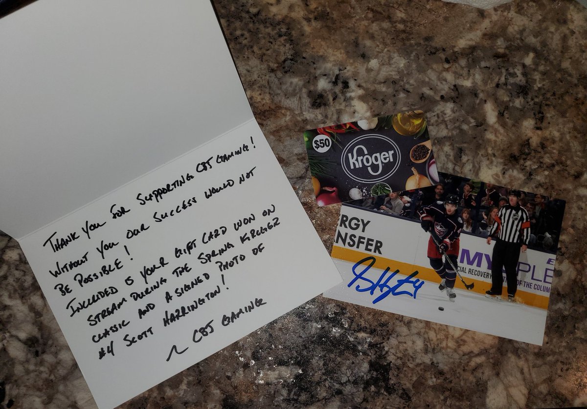 Monkiedude22's tweet photo. Shout out and special thanks to @CBJgaming, @kroger and the legendary commentary duo of @davoscast and @GrizGoal for the amazing Spring Classic event and giveaway! This $50 gift card is going straight to Stanley Cup Finals Fun! https://t.co/N9GU3w0QRJ #CBJ| #CBJGaming https://t.co/szfQpgxpNO