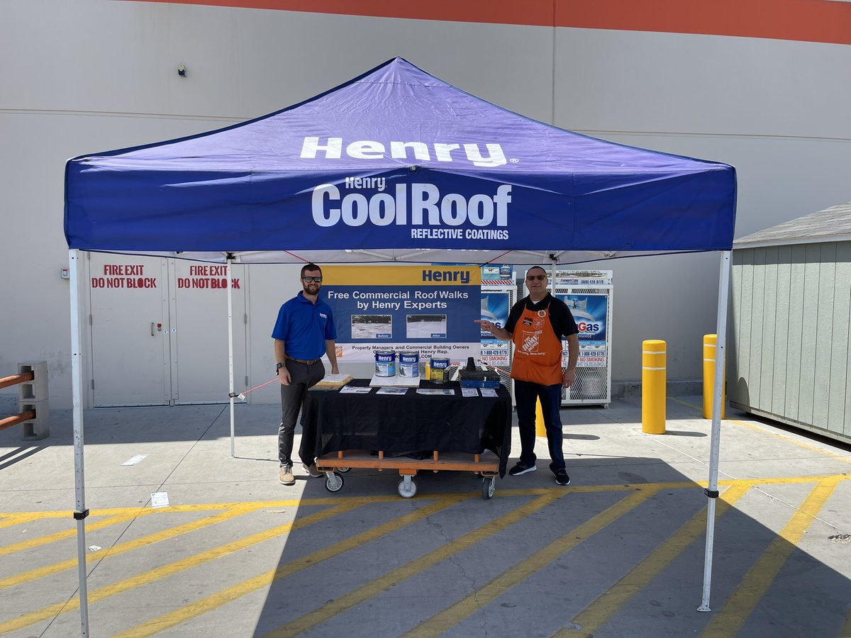 Great day at 485! Lots of customer interaction about upcoming monsoon prep and white coating options for summer heat energy savings. Thank you Edmond, all of store 485, and <a href="/HomeDepot/">The Home Depot</a> for the continuous support! @TheHenryCompany