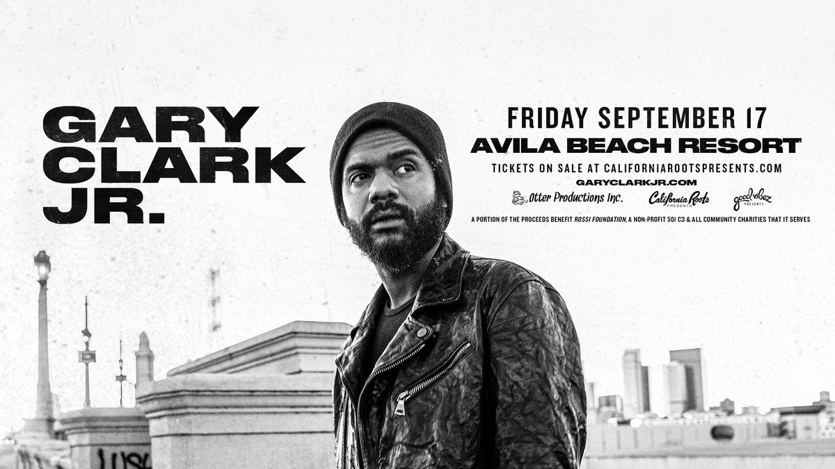 otterproduction's tweet photo. NOW ON SALE! Gary Clark Jr., coming to the beach at Avila on Friday September 17, 2021. Info at: https://t.co/i5i2gmGlbC. https://t.co/63jFNFE06A
